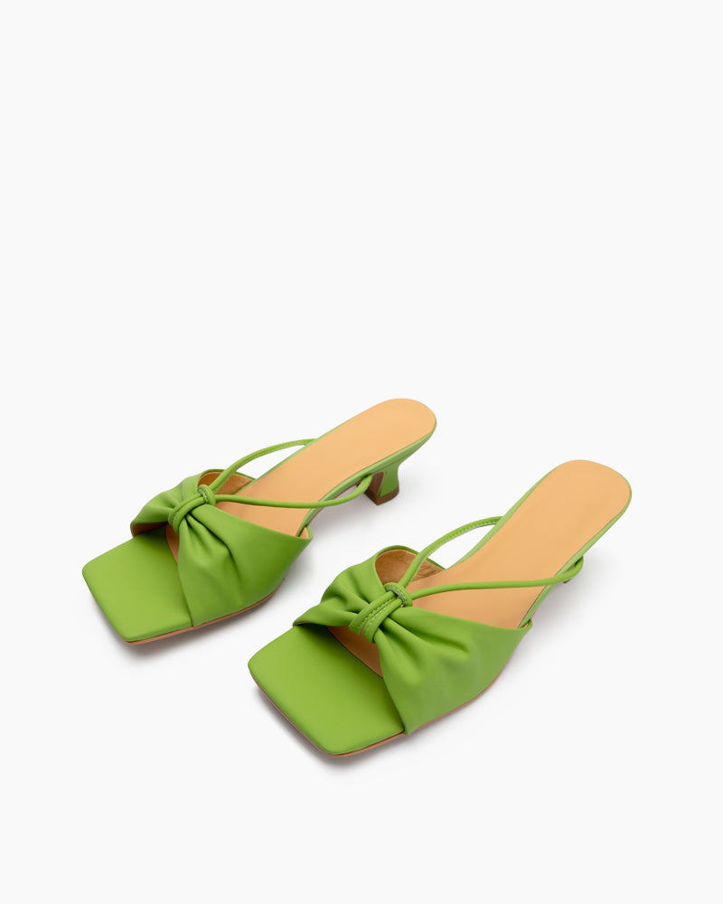 Square Open Toe Bow Knot Strap Sandals