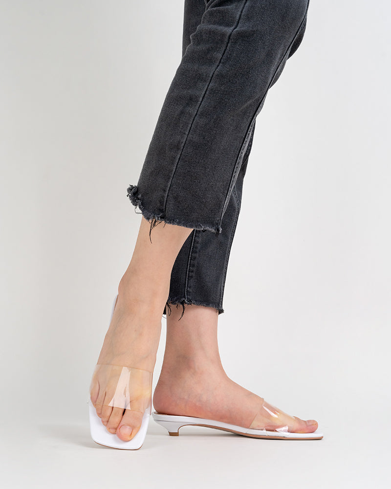 Squared PVC Transparent Sandals