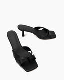 Stiletto Heeled Thong Kitten Heel Sandals