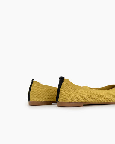Pointed-Toe-Ballet-Colorblock-Patchwork-V-Cut-Flats