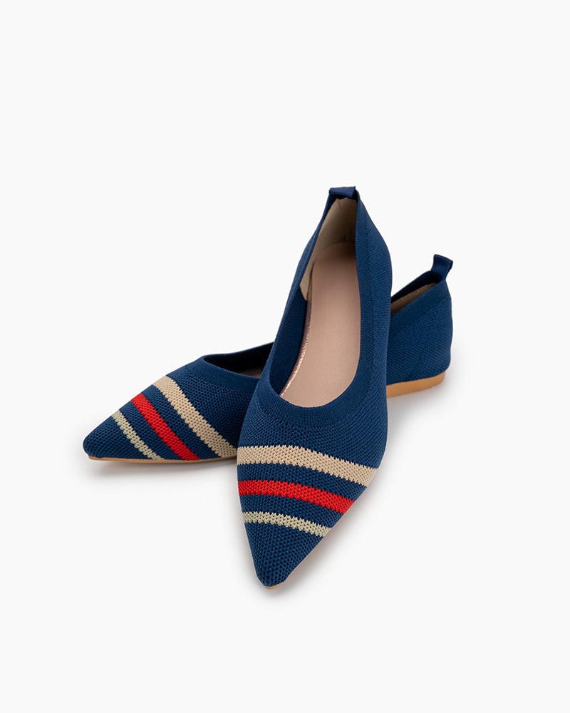 Pointed-Shallow-Mouth-Knitted-flat-knit-ballet