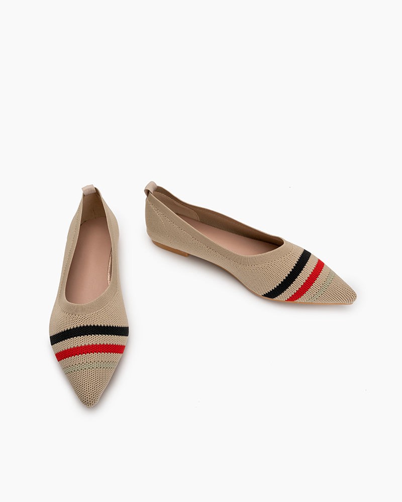 Pointed-Shallow-Mouth-Knitted-flat-knit-ballet