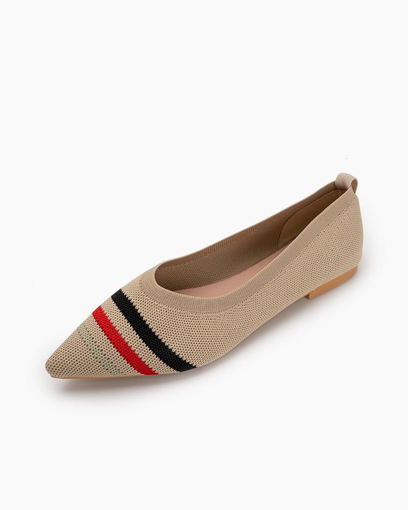 Pointed-Shallow-Mouth-Knitted-flat-knit-ballet