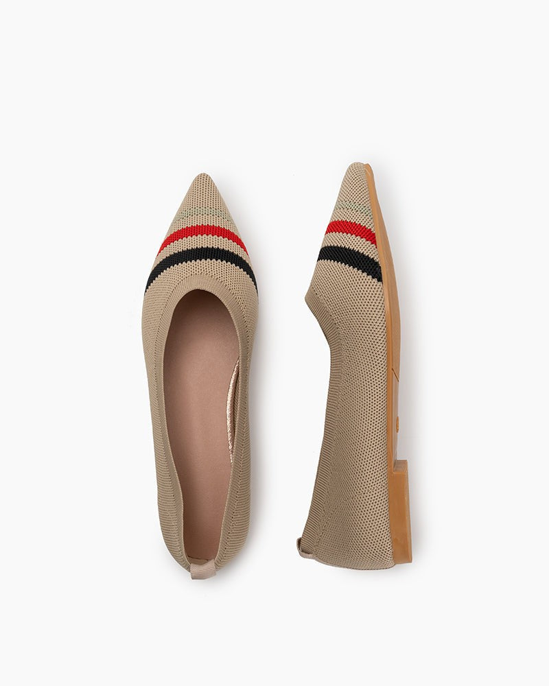 Pointed-Shallow-Mouth-Knitted-flat-knit-ballet