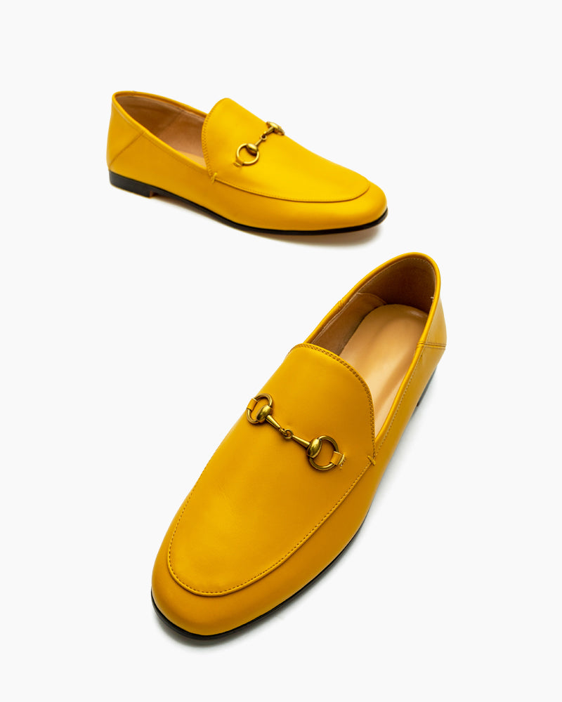Horsebit-Classic-Metal-Buckle-Leather-Flat-Loafers