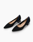 Contrast-Knit-Piping-Pointed-Toe-Ballet-Chunky-Heels
