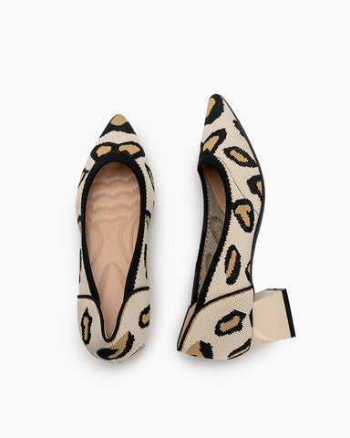 Leopard-Pattern-Pointed-Toe-Chunky-Heels-Knit-loafers-Ballet