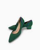 Contrast-Knit-Piping-Pointed-Toe-Ballet-Chunky-Heels
