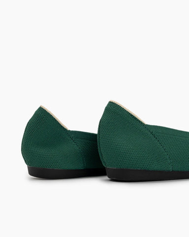 Solid Color V-Cut Square Toe Ballet Flats