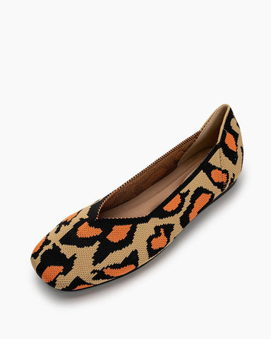 Leopard-Print-Square-Toe-Ballet-Flat-Knit