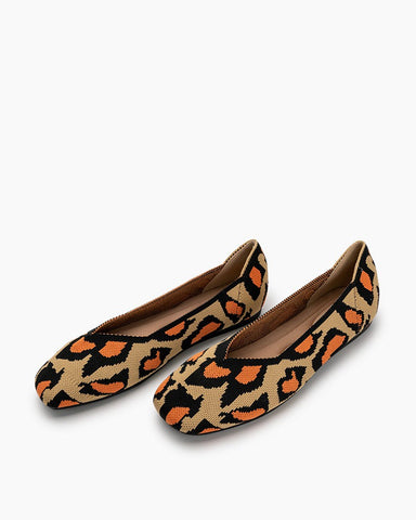Leopard-Print-Square-Toe-Ballet-Flat-Knit