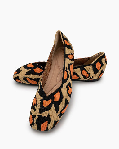 Leopard-Print-Square-Toe-Ballet-Flat-Knit