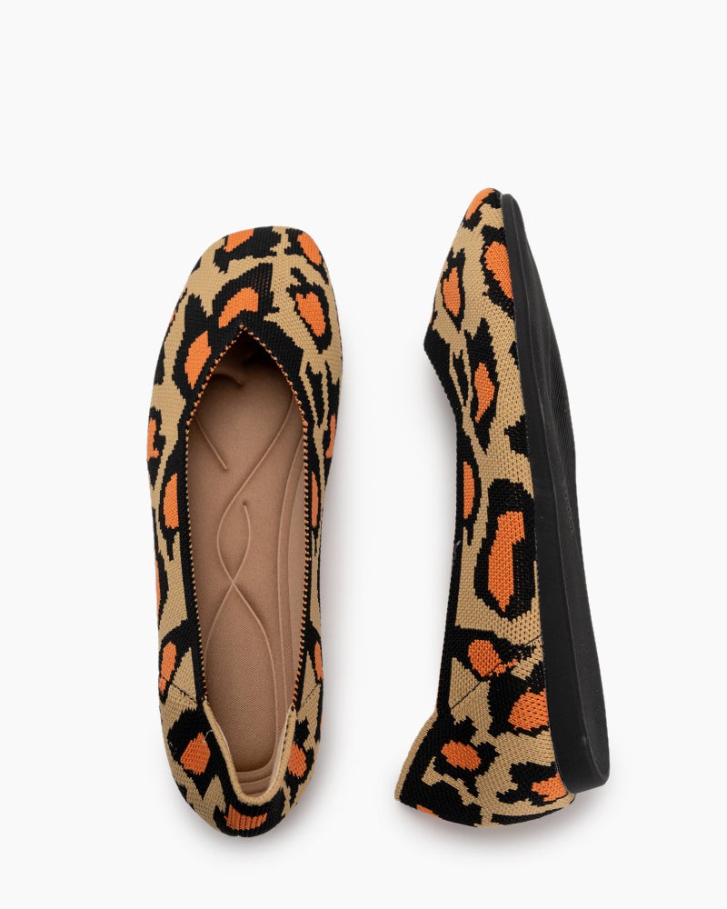 Leopard-Print-Square-Toe-Ballet-Flat-Knit