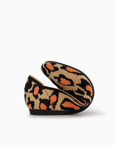 Leopard-Print-Square-Toe-Ballet-Flat-Knit