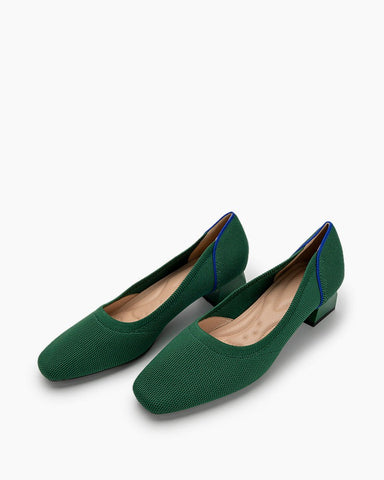 Contrast-Knit-Piping-Square-Toe-Ballet-Chunky-Heels