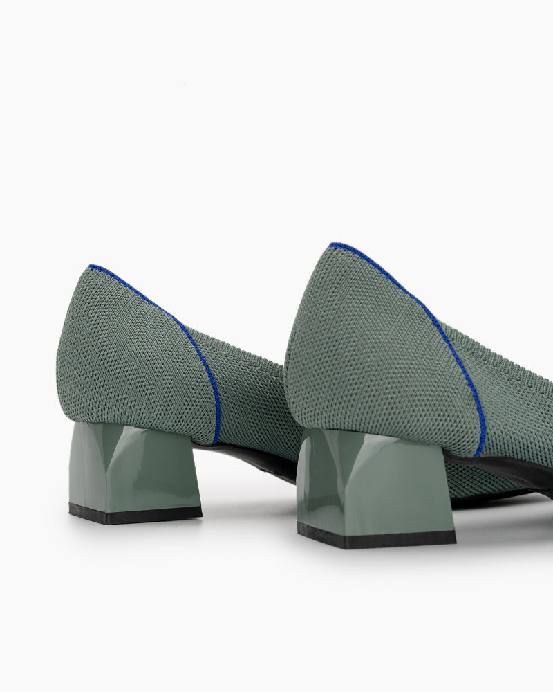 Contrast-Knit-Piping-Square-Toe-Ballet-Chunky-Heels