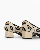 Leopard-Pattern-Square-Toe-Chunky-Heels-Heels-Knit-loafers-Ballet