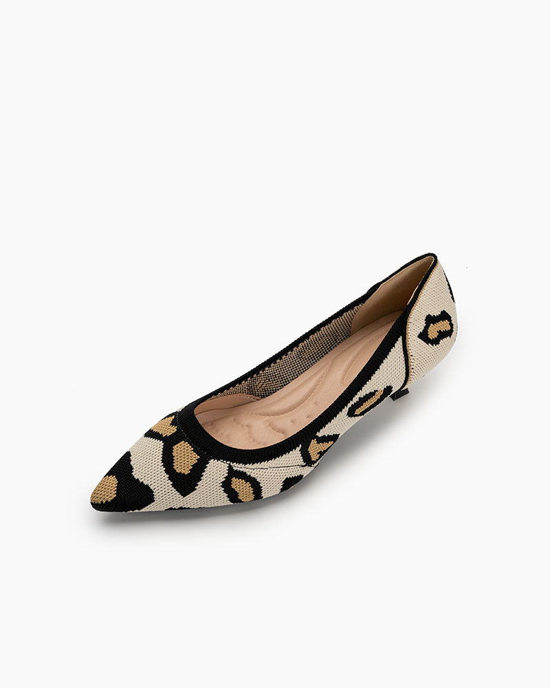 Leopard-Pattern-Pointed-Toe-Kitten-Heels-Knit-loafers-Ballet