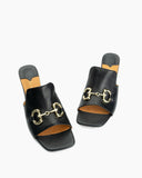 Horsebit-Classic-Metal-Buckle-Mid-heel-Slide-Slipper-Sandal
