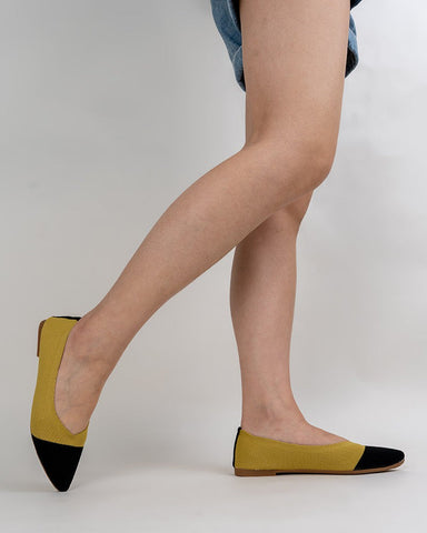 Pointed-Toe-Ballet-Colorblock-Patchwork-V-Cut-Flats
