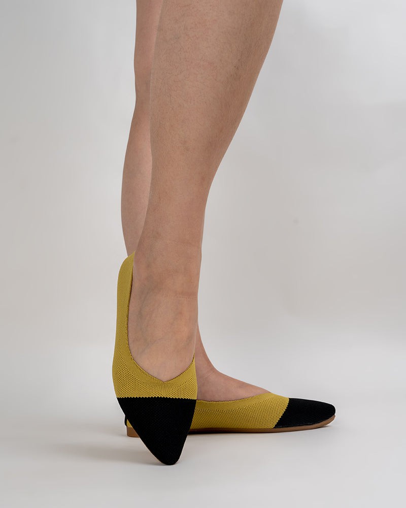 Pointed-Toe-Ballet-Colorblock-Patchwork-V-Cut-Flats