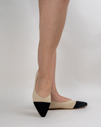 Pointed-Toe-Ballet-Colorblock-Patchwork-V-Cut-Flats