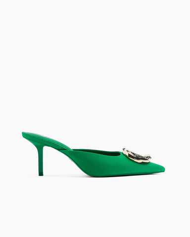 Metal-Buckle-Pointed-Toe-Elegant-Ladies-Pumps