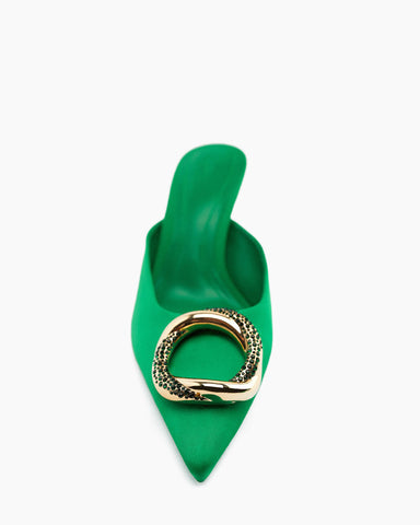 Metal-Buckle-Pointed-Toe-Elegant-Ladies-Pumps